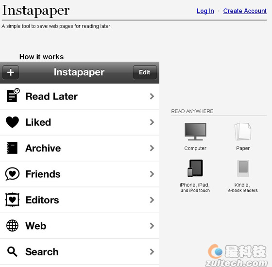 Instapaper替代Safari's reader option