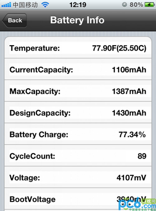 iphone4S電池壽命查看法  教程