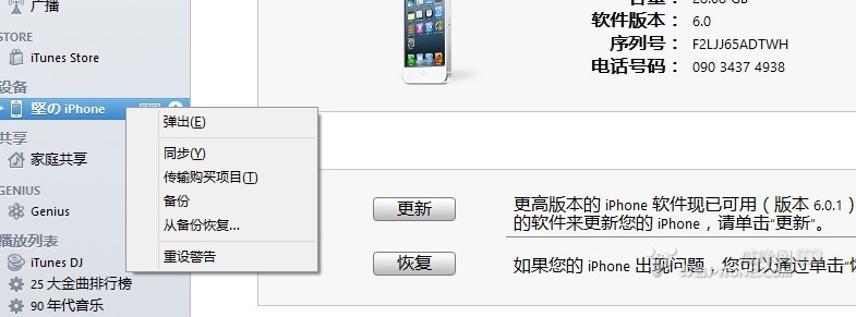 iPhone5 6.0 無越獄去除桌面設置更新提示  