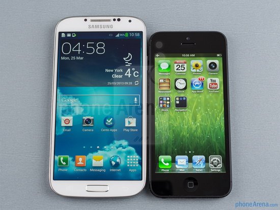 三星Galaxy S4對比iPhone 5  