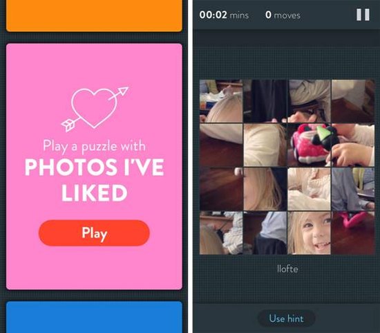 iPhone版Instapuzzle：用Instagram照片玩拼圖