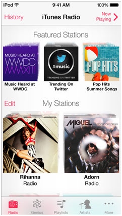 IOS7 iTunes Radio全新流媒體服務  