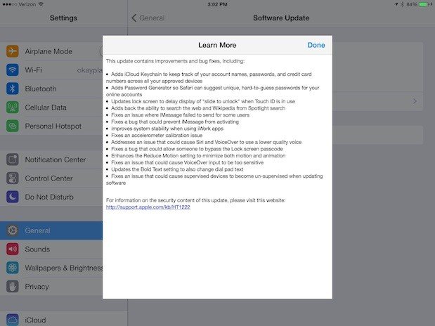 iOS 7.0.3更新了什麼?  