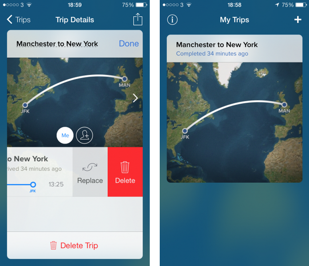 iOS平台最佳航班信息追蹤查詢工具FlightTrack 5