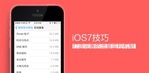 iOS7完整追蹤監控你的3G上網流量  