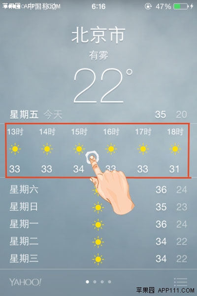 iPhone天氣應用查看天氣指數  