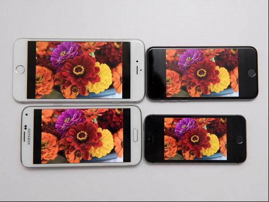 iPhone 6/Plus/5s/三星S5誰的屏幕更好？  