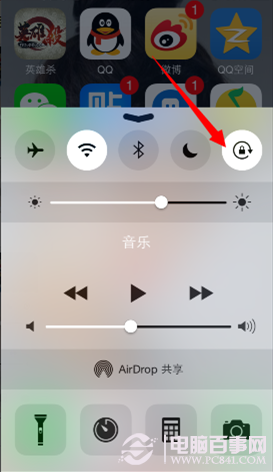 iPhone6/6 plus如何關閉屏幕旋轉？  