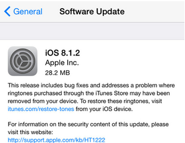iOS 8.1.2解決鈴聲錯誤等Bug  
