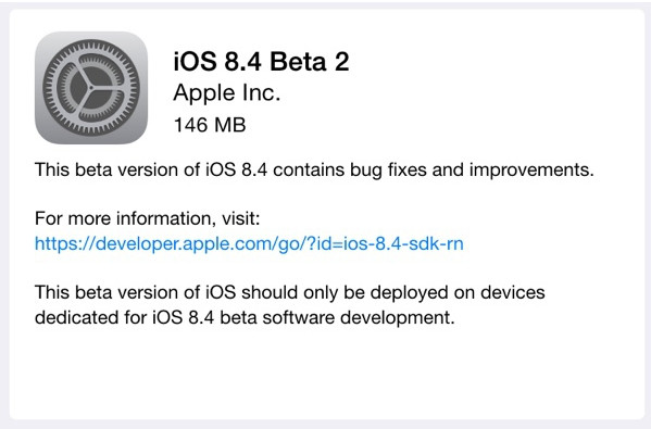 IOS 8.4 Beta2 和 OS X 10.10.4 Beta2 Xcode 6.4 Btea2更新  