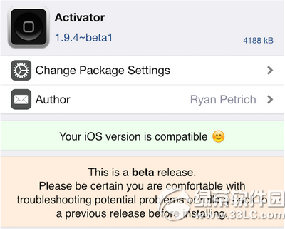 ios8.4完美越獄後activator無法使用怎麼辦1