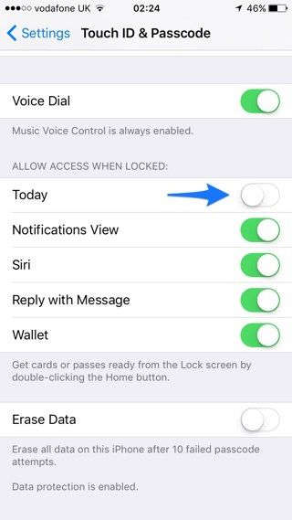 保護隱私！教你禁止訪問iOS10中的鎖屏界面小工具