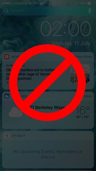 如何禁止訪問iOS10中的鎖屏界面小工具  