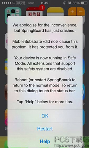 ios9.3.3越獄重啟入safe mode安全模式怎麼辦    