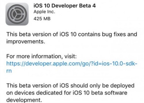 iOS10 Beta4新功能有哪些  