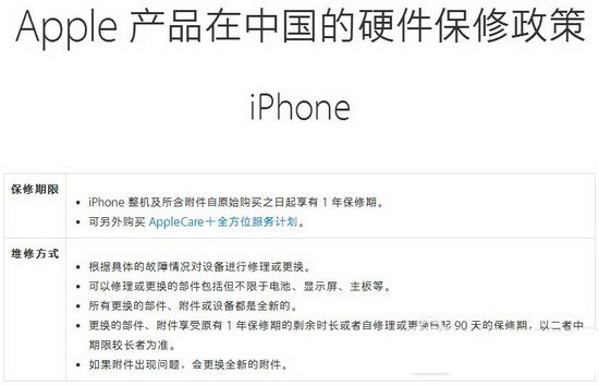 iphone7保修多長時間？ 蘋果iphone7保修政策  