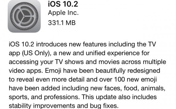 iOS10.2正式版更新內容  