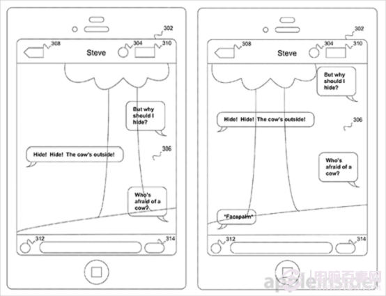 蘋果\透明屏幕\新專利:走路玩手機解決方案