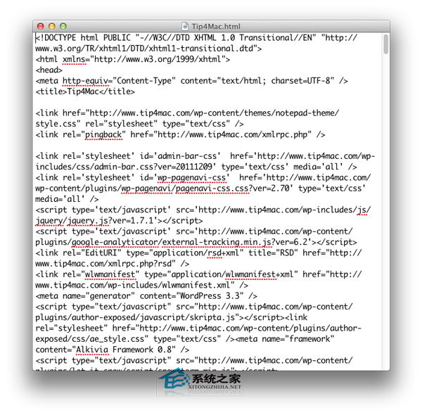  MAC如何使用“文本編輯”修改HTML文件