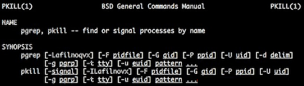  如何使用pkill關閉MAC進程