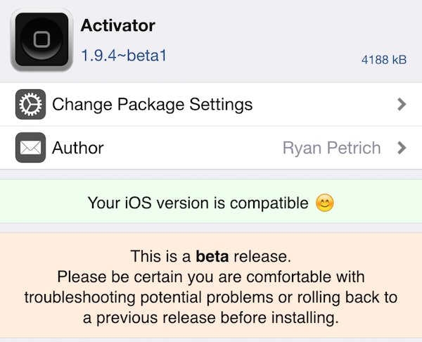iOS8.4越獄後Activator無法使用怎麼辦
