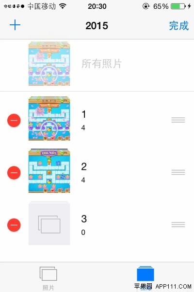 iOS8相冊文件夾中建多個相冊