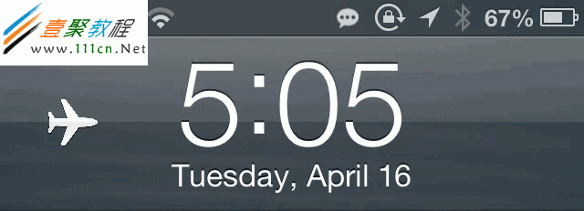 插件安裝成功後的iphone5鎖屏界面