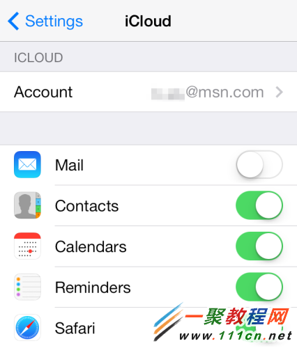 icloud account