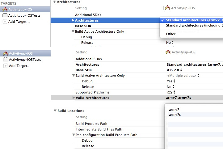 xcode5 ios7 64位 iphone5s引用第三方庫報錯的解決辦法