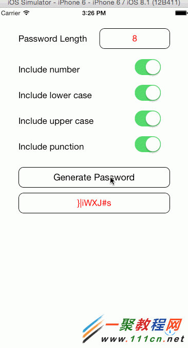 IOS開發實現密碼生成器教程