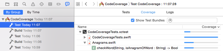 iOS 9學習系列： 更加智能化的Xcode代碼覆蓋率測試工具