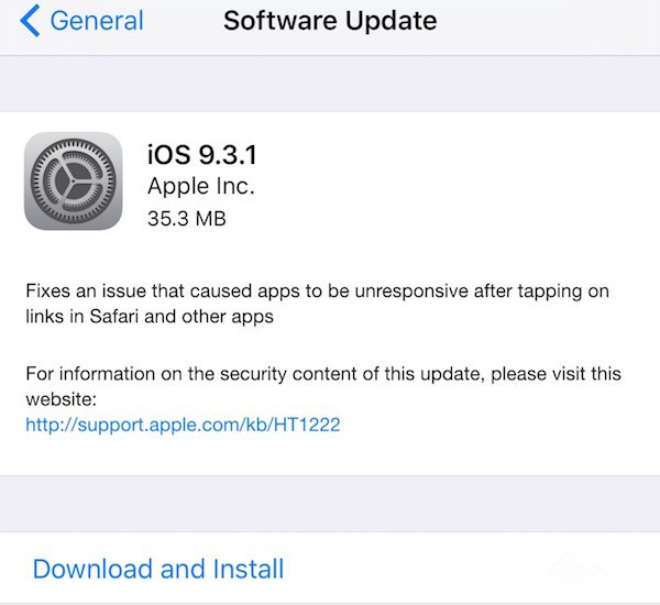 蘋果iOS9.3.1固件下載地址匯總