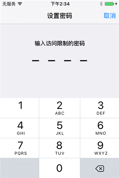 iPhone6s如何開啟訪問限制