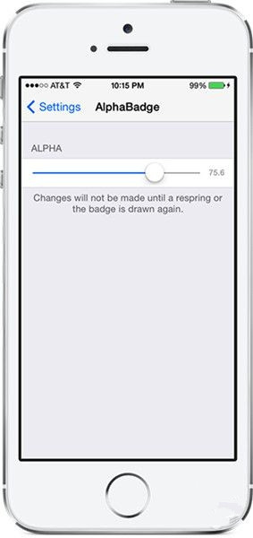 iOS7.1.2越獄插件推薦：調整應用角標透明度AlphaBadge