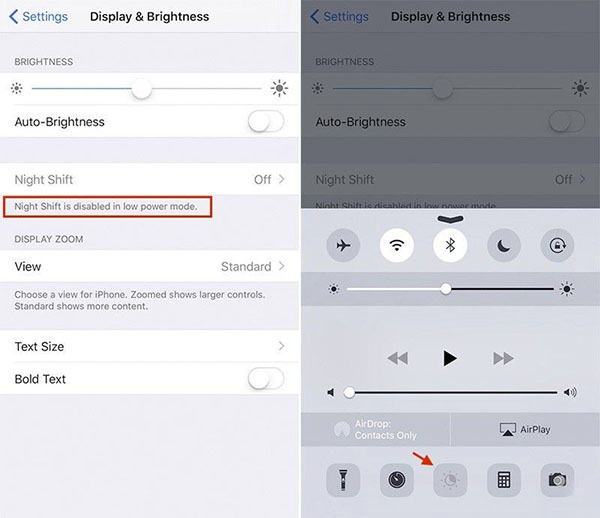 iOS 9.3 beta 5開啟低電量將禁用Night Shift