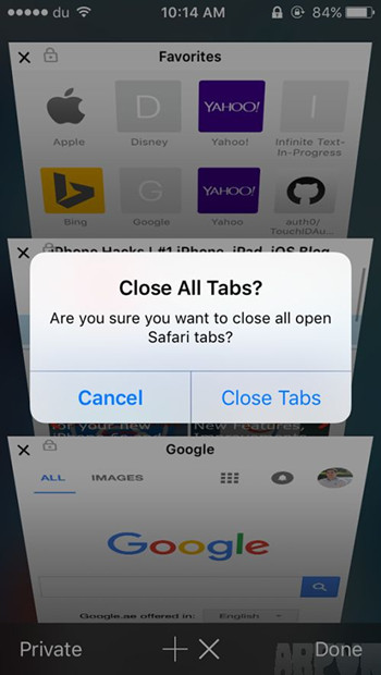 Safari怎麼快速關閉所有標簽頁?