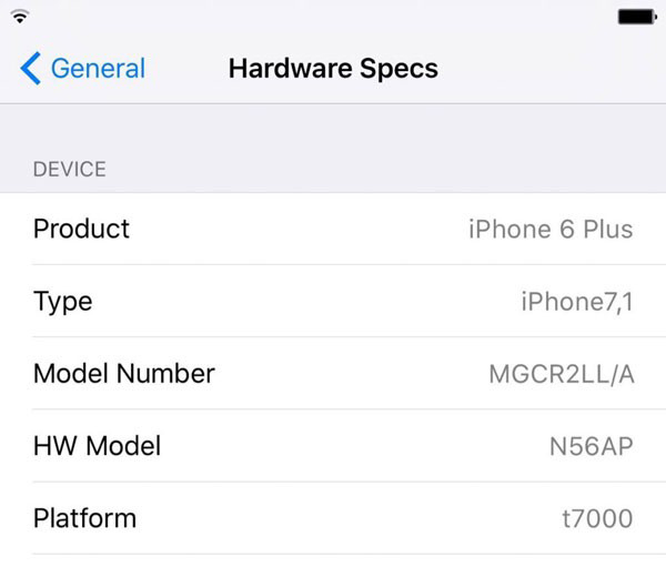 如何查看iPhone6s硬件規格？HardwareSpecs幫你搞定
