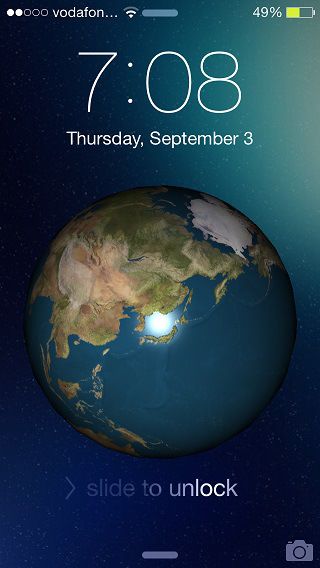 Earth Lockscreen ：讓iPhone鎖屏界面多些趣味