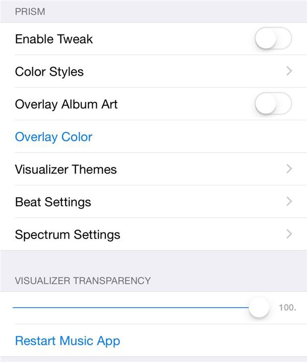 Prism插件 專為iOS8.4音樂應用打造 