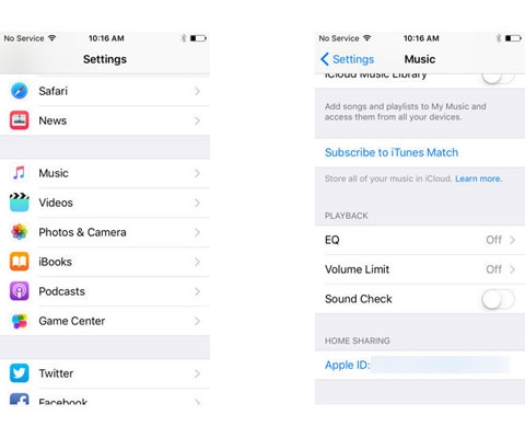 如何打開iOS9 beta4 的“家庭共享”功能