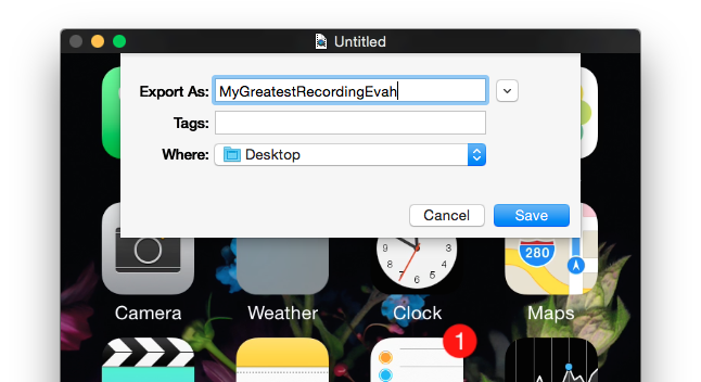 使用 QuickTime Player 錄制 iOS 設備的屏幕