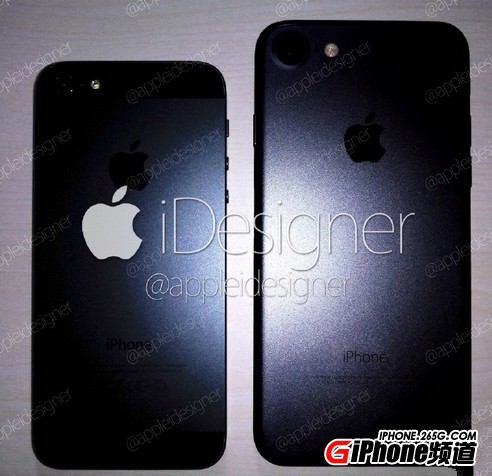 iPhone 7黑色真機對比iPhone 5有點像