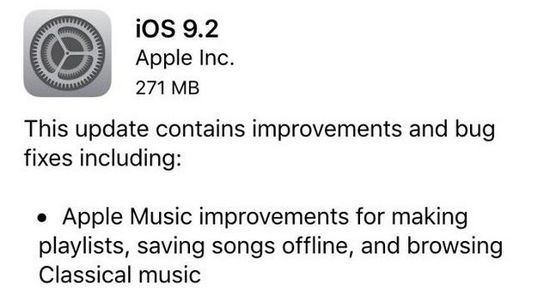 iOS 9.2正式版發布 組多改進值得升級 