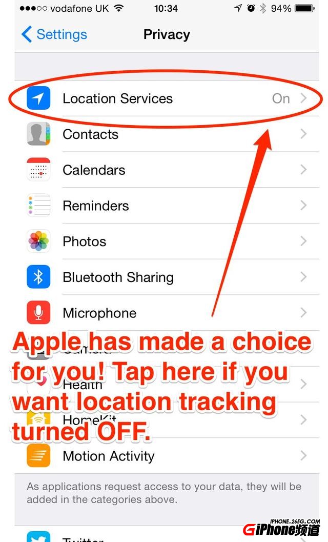 手把手教你關閉iPhone 6默認追蹤功能