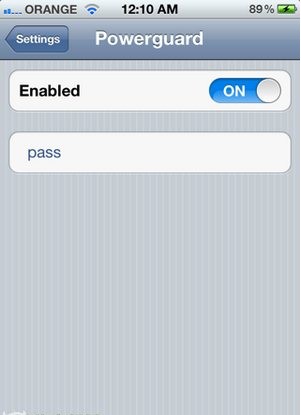 iPhone4S設置關機密碼