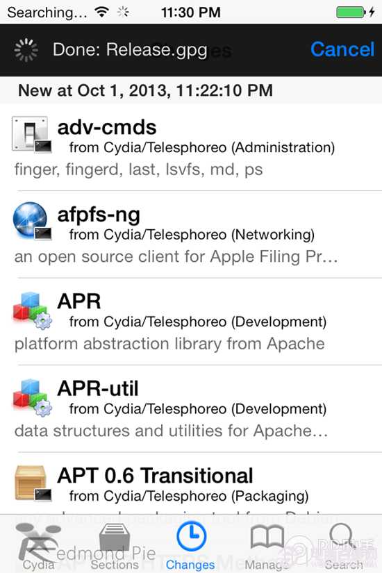 iPhone4 ios7越獄已實現 ios7運行Cydia圖片流出