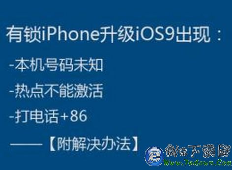 升級ios9後本機號碼未知、熱點不能激活、打電話+86怎麼辦