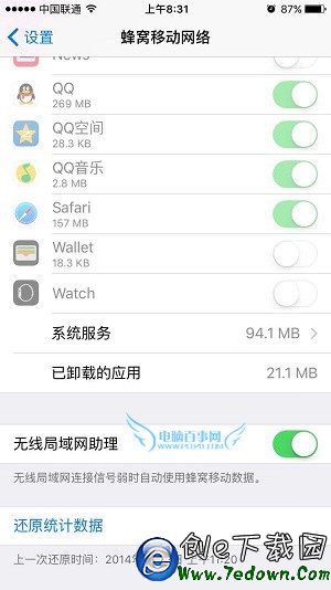 iOS9.1怎麼關閉WiFi助理 iPhone6s關閉Wi-Fi助理方法