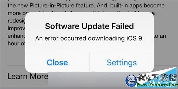 iOS 9升級頻頻報錯：試試這招