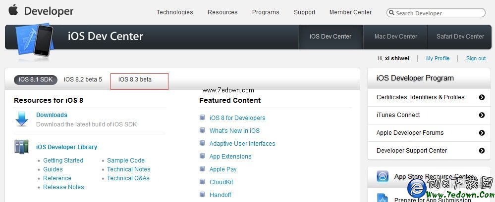 手把手教你使用開發者帳號下載iOS8.3 beta1